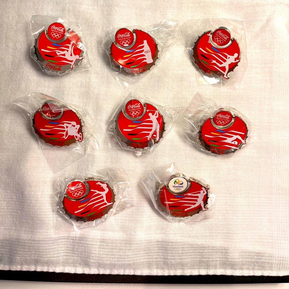 2016 Olympic Pins Coca Cola Rio Collectible set of 8